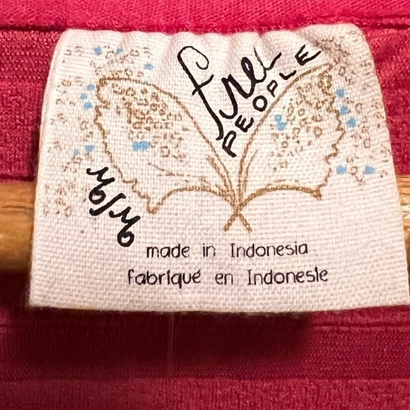 NWT Free People Pink Ruffle Summer Time Dress Size Medium - Picture 3 of 5